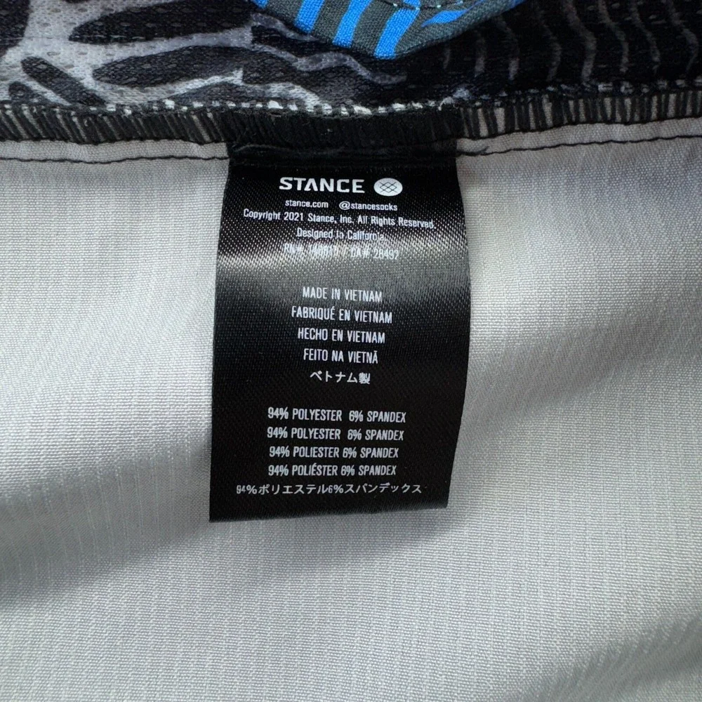 Stance Men's XL Performance Shorts Black Tie-Dye Stretch Athletic Casual Gym‎